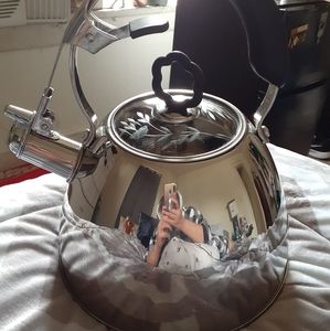 Princess House Stainless Steel Whistle Tea Kettle